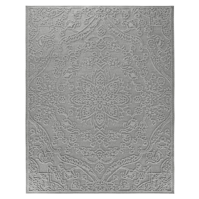 Nautica Home 7' 10"X10 Area Rug Bridgeport Medallion Tonal Grey Wayfair